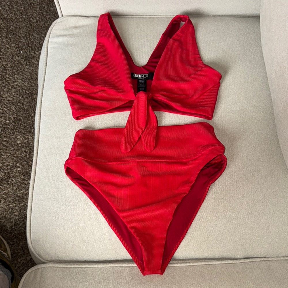 Beach Riot Red Bikini Size small
